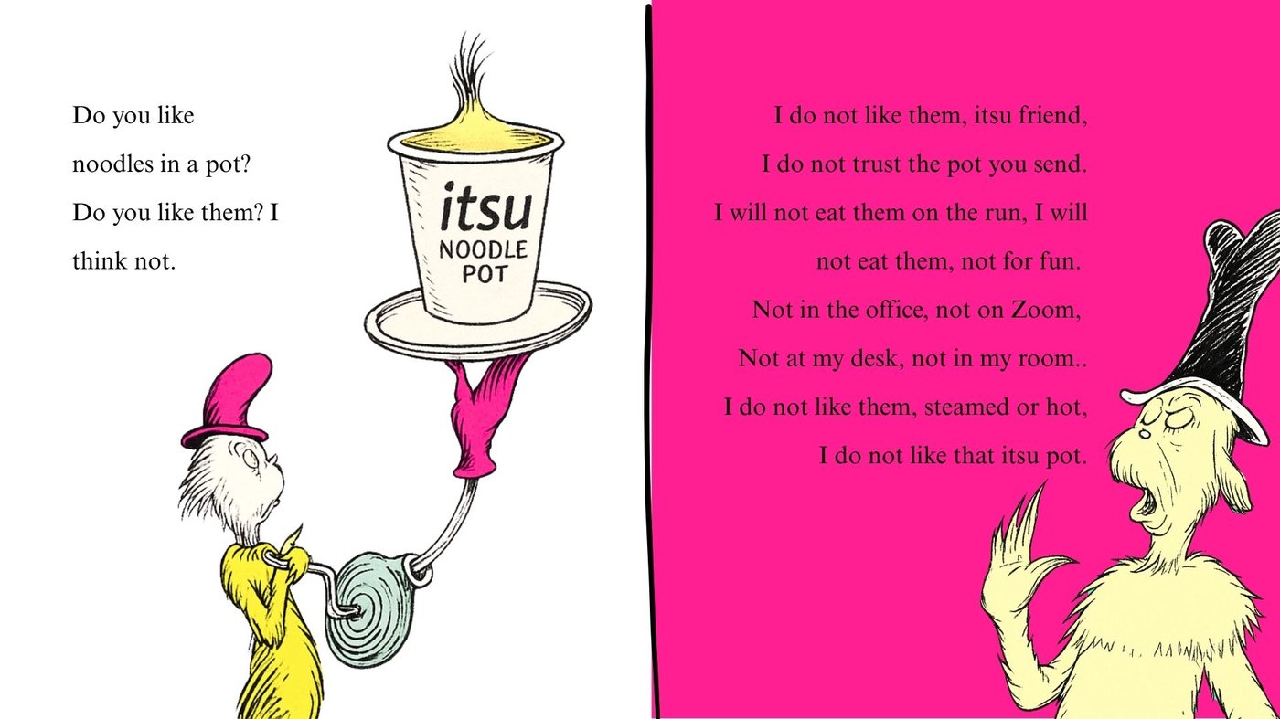 Green Eggs and Ham partnership concept, frame 1